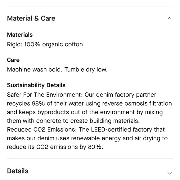 Everlane 90s Cheeky Jeans In Atlantic Blue Size 27 Cropped - Picture 4 of 12